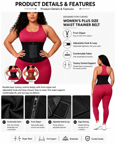Ceinture de sudation amincissante grande taille pour <span class=keywords><strong>femme</strong></span>, effet sauna, contrôle du ventre, logo personnalisé, vente en gros - Product Image 3