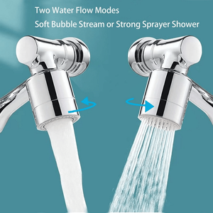 1080 Rotatif Robinet Extender Aérateur 1080 Degrés Pivotant Cuisine Bassin Robinet Pour Lavabo <span class=keywords><strong>De</strong></span> <span class=keywords><strong>Salle</strong></span> <span class=keywords><strong>De</strong></span> Bains - Product Image 2