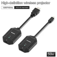 Transmisor y Receptor de Video Inalámbrico de 50M, Extensor Compatible, Adaptador de Pantalla, Cable, Cámara con Función de Espejo, Material ABS
