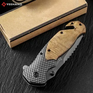 Gỗ ô liu xử lý dao tồn tại túi ngoài trời X50 EDC dao cắm trại Chiến Thuật Gấp Dao - Product Image 4