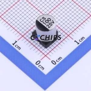 ตัวเก็บประจุ CS1E101M-CRE77อลูมิเนียมอิเล็กโทรลีติค SMD D6.3xL7.7mm 100uF 20% 25V 91mA-120Hz - Product Image 1