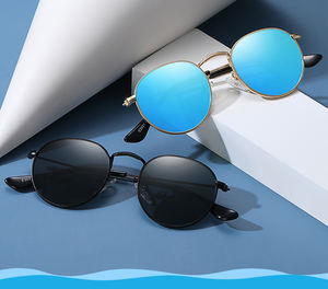 Lunettes de <span class=keywords><strong>soleil</strong></span> polarisantes surdimensionnées pour enfants, monture métallique de grande taille pour enfants et garçons, meilleure vente - Product Image 2