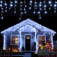 Guirlande lumineuse LED en forme de glaçon pour fenêtre, 5 m, LED, étanche, lumières de Noël