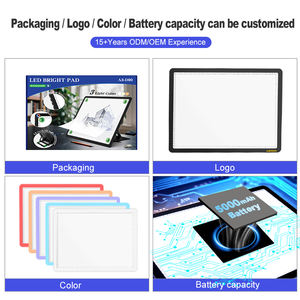 A3 LED lumière <span class=keywords><strong>planche</strong></span> <span class=keywords><strong>à</strong></span> <span class=keywords><strong>dessin</strong></span> Pad 352mm grande taille 6 niveaux de luminosité support réglable utilisation professionnelle pour les architectes - Product Image 5