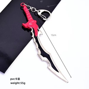 5 modèles de porte-clés en alliage en forme d'épée, style japonais, anime, <span class=keywords><strong>armes</strong></span> de défense personnelle, nouveaux modèles, accessoires de mode, artisanat métallique - Product Image 5