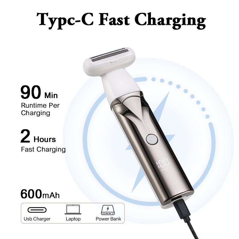 woman electric shaver