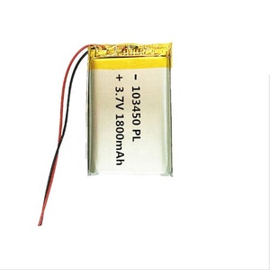 Wholesale Battery rechargeable <span class=keywords><strong>3</strong></span>,7 V-37V 1800mAh 103450 Li-Ion lithium polymer Batteries prismatic Battery lipo battery pack - Product Image 2