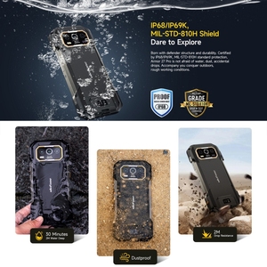 Téléphone robuste <span class=keywords><strong>Ulefone</strong></span> Armor 27 Pro 5G, 12 Go + 256 Go, vision nocturne, 10600 mAh, 6,78 pouces, Android <span class=keywords><strong>14</strong></span>, Dimensity 6300, téléphone mobile avec NFC - Product Image 5