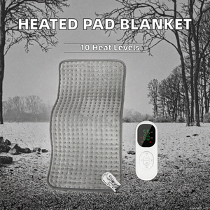 China 30*60cm 30*40cm 40*76cm gris azul rojo poliéster portátil 10 engranajes 4 ajuste de tiempo almohadilla de calefacción eléctrica/<span class=keywords><strong>Manta</strong></span> - Product Image 2