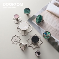 Kenop Furnitur Kuningan Dooroom, Kenop Lemari Pakaian, Kenop Laci Kabinet, Kenop dengan Warna-Warni, Finishing Matt Brushed Nickel