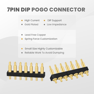 <span class=keywords><strong>IoT</strong></span> Cihazları ve İletişim Modülü için Dayanıklı Bakır Yaylı Kontak 7PIN Pogo Pin Konnektörü - Product Image 2