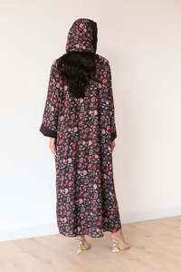 Abaya musulmane LEDUO personnalisée, décontractée et modeste, en viscose unie, style ouvert, respirante, pour le printemps et Diwali - Product Image 3
