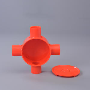 Boîte de jonction de conduit électrique à quatre voies à haute pression en PVC Boutique Commander Box Boîte de jonction de coulée rouge lisse à 3/4 fourches - Product Image 3