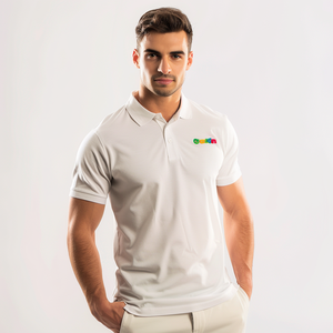 Maglietta da uomo Slim Fit con logo personalizzato a maniche corte <span class=keywords><strong>Polo</strong></span> ricamata traspirante ad asciugatura rapida di alta qualità - Product Image 6