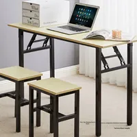 Mesa de Entrenamiento Rectangular Plegable Moderna de Alta Calidad, Mesa de Trabajo para Computadora para Aula Escolar, Modelo T-001 CN/HEB