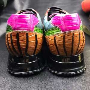 Scarpe da Corsa di Alta Qualità per <span class=keywords><strong>Uomo</strong></span> in Vera Pelle di Coccodrillo <span class=keywords><strong>Blu</strong></span> Sneakers Alla Moda Scarpe Casual Business Sportive per <span class=keywords><strong>Uomo</strong></span> - Product Image 4