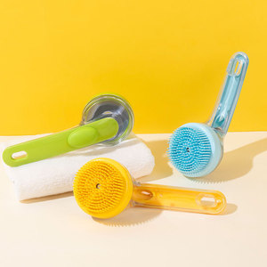 Spazzola da bagno per cani e gatti strumento di pulizia per massaggi comoda spazzola in silicone schiumogeno - Product Image 4