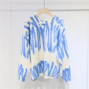 Maglione Pullover lavorato <span class=keywords><strong>a</strong></span> <span class=keywords><strong>maglia</strong></span> Casual OEM corea di alta qualità maglione da <span class=keywords><strong>donna</strong></span> Tie Dye <span class=keywords><strong>a</strong></span> <span class=keywords><strong>righe</strong></span> irregolarità - Product Image 1