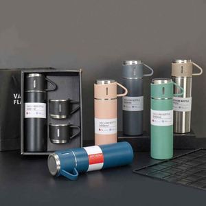 Modern Stainless Steel Tumbler Vacuum Insulated Flask Handle and Lid Tumbler <b>Gift</b> <b>Box</b> Included Tumbler Drinking Flask Set - Product Image 1