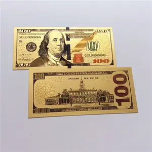 $100 Bankbiljet Goudfolie Voor Inzameling Usa Dollar Voor Promotiegeschenk