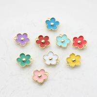 Fleur émail breloques Mini fleur breloques pendentifs pour colliers bracelets et fabrication de bijoux