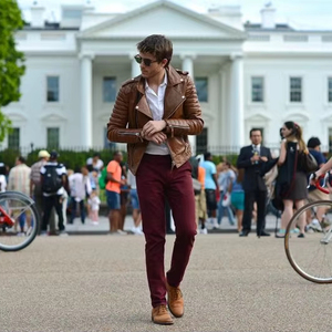 Chaqueta de Cuero Estilo Motero Unisex, Color Marrón Camuflaje, Cuello Alto, Impermeable, Cortavientos, Cierre de Cremallera, Estilo Casual, Holgada, de Nailon para Invierno - Product Image 1