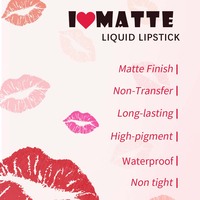 OCHAIN Vente en gros Créez votre propre rouge à lèvres sans logo, longue tenue, cosmétique végétalien, marque privée, rouge à lèvres liquide mat