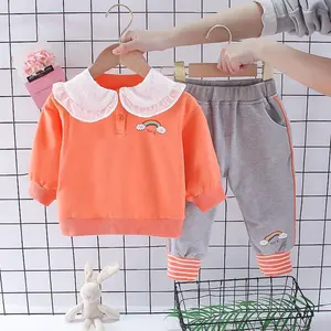 Guangzhou Cartoon Print Homewear Toddler clothing kids market clothing Low price children's wear girls' clothing sets