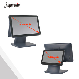 Superwin Dual Screen 15.6 + 11.6 Inch Touch <strong>POS</strong> Machine Cash Dual Screen <strong>Pos</strong> System Windows <strong>POS</strong> Terminal - Product Image 4