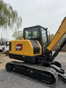 Excavadora hidráulica compacta SY55U de giro cero, de alto rendimiento, para proyectos de construcción, en oferta. - Product Image 6
