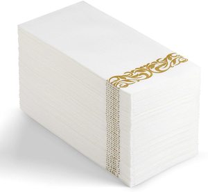 <span class=keywords><strong>Serviette</strong></span> en papier dentelle argentée jetable moderne <span class=keywords><strong>serviette</strong></span> en or rose de haute qualité 30*43CM forme rectangulaire sans poussière pour l'obtention du diplôme de Noël - Product Image 2