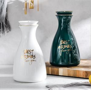 Africains en céramique avec couvercle et bec de protection, <span class=keywords><strong>Carafe</strong></span> à eau Pour réfrigérateur, pichet à eau, distributeur de bouteilles, <span class=keywords><strong>1l</strong></span> - Product Image 1