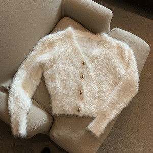 Maglioni Corrped 2026 di Tendenza, Top Corti Casual Semplici e <span class=keywords><strong>Sexy</strong></span>, Pullover Lavorati a Maglia a Maniche Lunghe, Mini <span class=keywords><strong>Cardigan</strong></span> Morbidi per Donna - Product Image 4