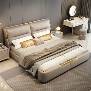 Lits rembourrés sur mesure du fabricant Lits modernes King Size Cadre <span class=keywords><strong>de</strong></span> <span class=keywords><strong>lit</strong></span> avec rangement Ensemble <span class=keywords><strong>de</strong></span> <span class=keywords><strong>lit</strong></span> double nuage avec table <span class=keywords><strong>de</strong></span> chevet - Product Image 1