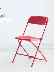 Hot Selling Cheap <b>White</b> Folding <b>Chair</b> Metal Frame Lightweight Portable <b>Plastic</b> <b>Chair</b> for Event Wedding Outdoor Use Wholesale - Product Image 3
