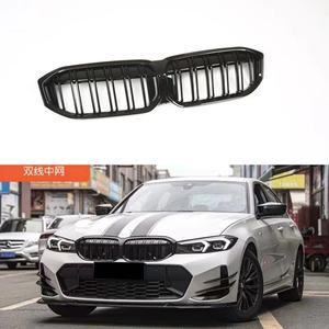 Parrilla delantera doble línea brillante negra para BMW G20 Serie 3 2023 2024 - Product Image 1