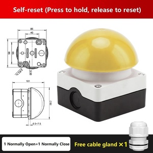 Interruptor de pedal tipo hongo <span class=keywords><strong>FAK</strong></span>-<span class=keywords><strong>R</strong></span>/<span class=keywords><strong>KC11</strong></span>/<span class=keywords><strong>I</strong></span>, interruptor de botón pulsador de pie, interruptor de pedal de parada de emergencia, interruptor de pie manual de 92 mm, botón pulsador 1NO 1NC - Product Image 5