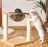 En gros : Arbre à chat avec griffoir, lit pour chat capsule spatiale, maison pour chat transparente et arbre à chat intégré, articles pour chats