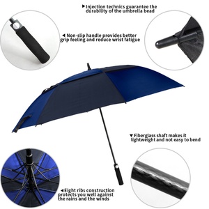 Compact Foldable Straight Golf <b>Umbrella</b> Pongee American Style for Easy Storage Business Use Golf Bags Carrying Case Water - Product Image 6