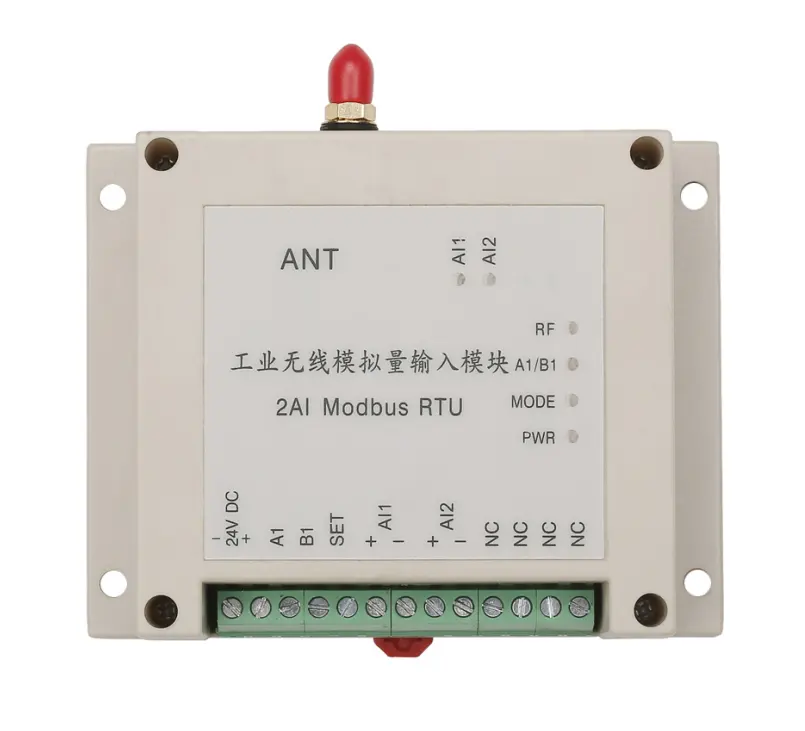 Modul IO Modbus input 2 arah nirkabel RS485 kontrol pinggiran nirkabel PLC SCADA Gateway modul Analog nirkabel AI/AO 2AI