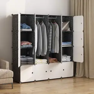 Предметы домашнего обихода 16 куб пластиковый шкаф для хранения со шкафом сборный шкаф для одежды