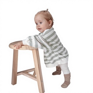 Suéter de Algodón Estilo Nórdico INS para Niños, Primavera 2025, Nuevo Suéter Informal de Manga Larga con Rayas Retro para Bebés, Suave - Product Image 1