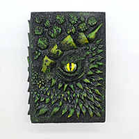Cahier de notes en relief 3D GTB02 Nouveau cahier d'artisanat en résine Ornements de bureau pour cadeau d'anniversaire Livre de dragon animé de luxe