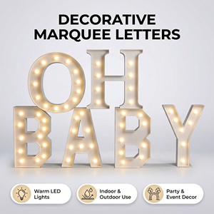 ป้ายไฟอักษร Oh Baby ขนาด 3 ฟุต 4 ฟุต แบบกำหนดเองได้ ตัวอักษรขนาดใหญ่ 26 ตัวอักษร ไฟ LED RGB สำหรับตกแต่งงานแต่งงาน และอุปกรณ์ตกแต่งงานปาร์ตี้ - Product Image 2