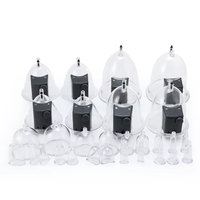 Appareil portable de massage et d'agrandissement des seins et des fesses par aspiration sous vide et vibration, avec pompes et ventouses