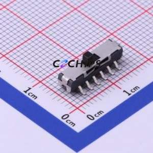 K3-2268P Slide Switch SMD Switch 4-Pole Double Throw Rectangle Pin Header Gull Wing Type 14.9mm - Product Image 1