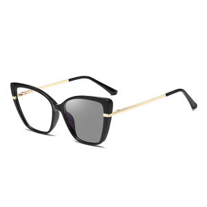 Partagas alla moda fotocromatico Photogrey Cat Eye Anti colore blu luce che blocca gli <span class=keywords><strong>occhiali</strong></span> montatura ottica <span class=keywords><strong>occhiali</strong></span> per le donne - Product Image 3