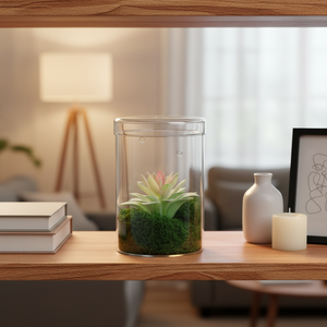 Terrario in Vetro Trasparente 10*14,5cm <span class=keywords><strong>con</strong></span> Coperchio in Vetro per <span class=keywords><strong>Piante</strong></span> Succulente e Fiori, Decorazione da Tavolo per la Casa - Product Image 3