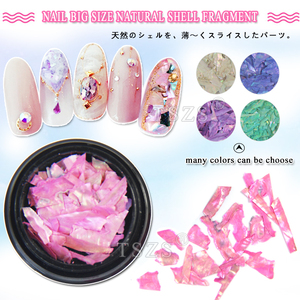 TSZS all'ingrosso 3D multicolore decorazione di Nail Art irregolare conchiglia frammenti con paillettes sottili disegno naturale ispirato - Product Image 6
