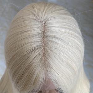 En stock, prêt à être expédié, blond 60 #    Perruque en dentelle de cheveux humains européens pour femmes blanches, cheveux Remy, perruque colorée - Product Image 6